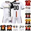 DIY Two Piece Soccer Jersey Set Customizable Short Sleeve Shirt and Shorts with Number and Name Printing Suitable for Sports and Training