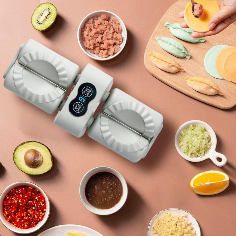 Electric Dumpling Mould Machine 2in1 Double Head Dumpling Mould Automatic Dumpling Maker Lazy