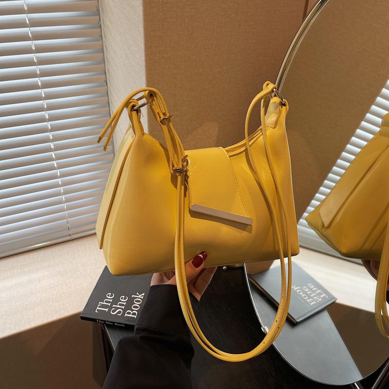 

Простая и универсальная сумка женская большой вместимости 2025 новая летняя повседневная на плечо, сумка-мессенджер, сумка-пельмень жёлтый