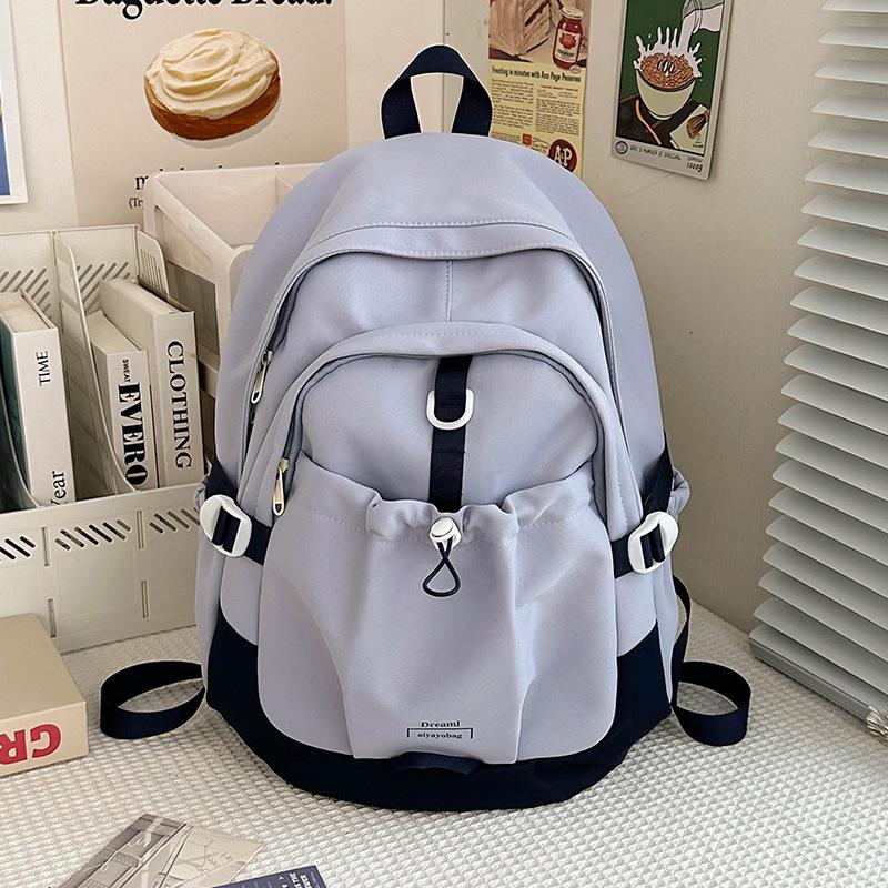 School bag style new fashion, retro contrasting colors college style school bag junior high school high school student backpack tide