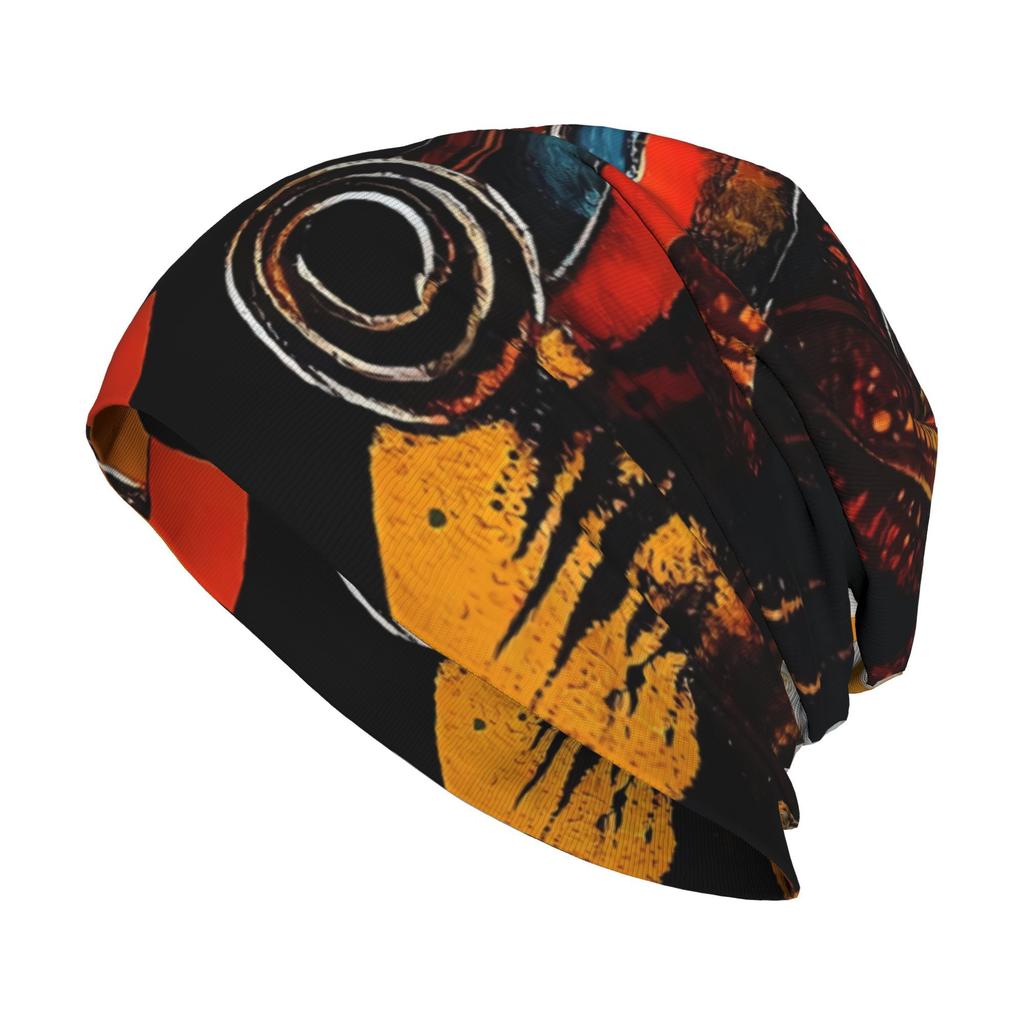 Biihudu African Tribal Hats For Women & Men - Funky Bonnet Beanie With Tribal Patterns, Ethnic Cultural For Festivals, Parties,