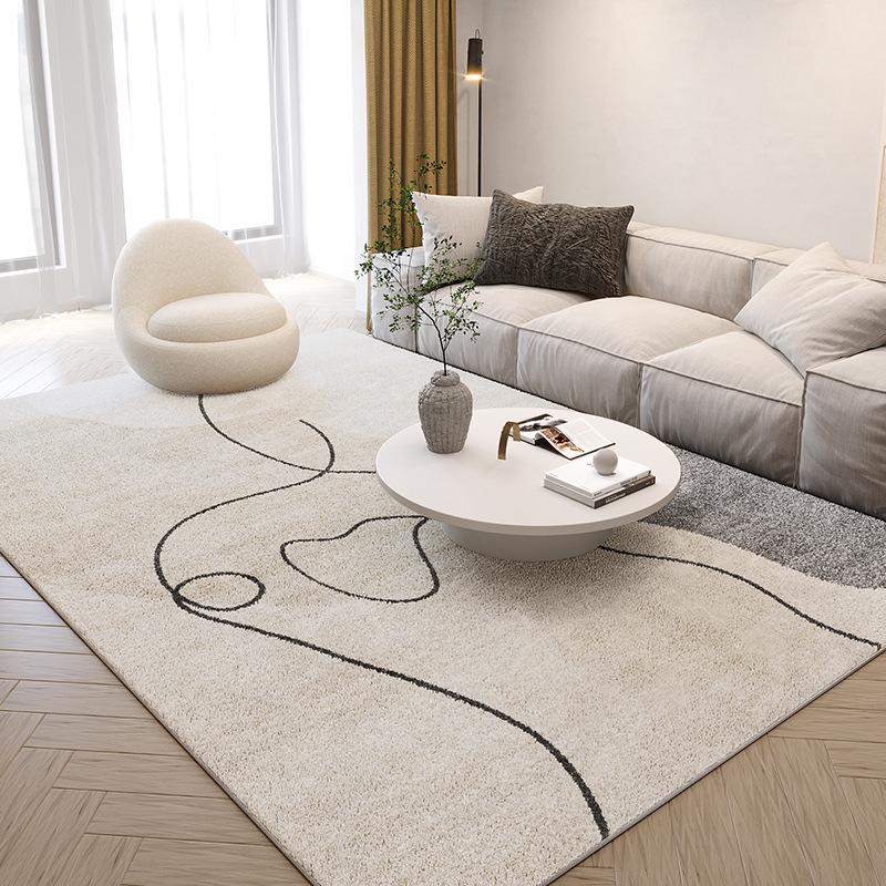 Creative Line Design of Wear-resistant and Anti-slip Carpet for Soft Plush Living Room and Bedroom Home Decoration