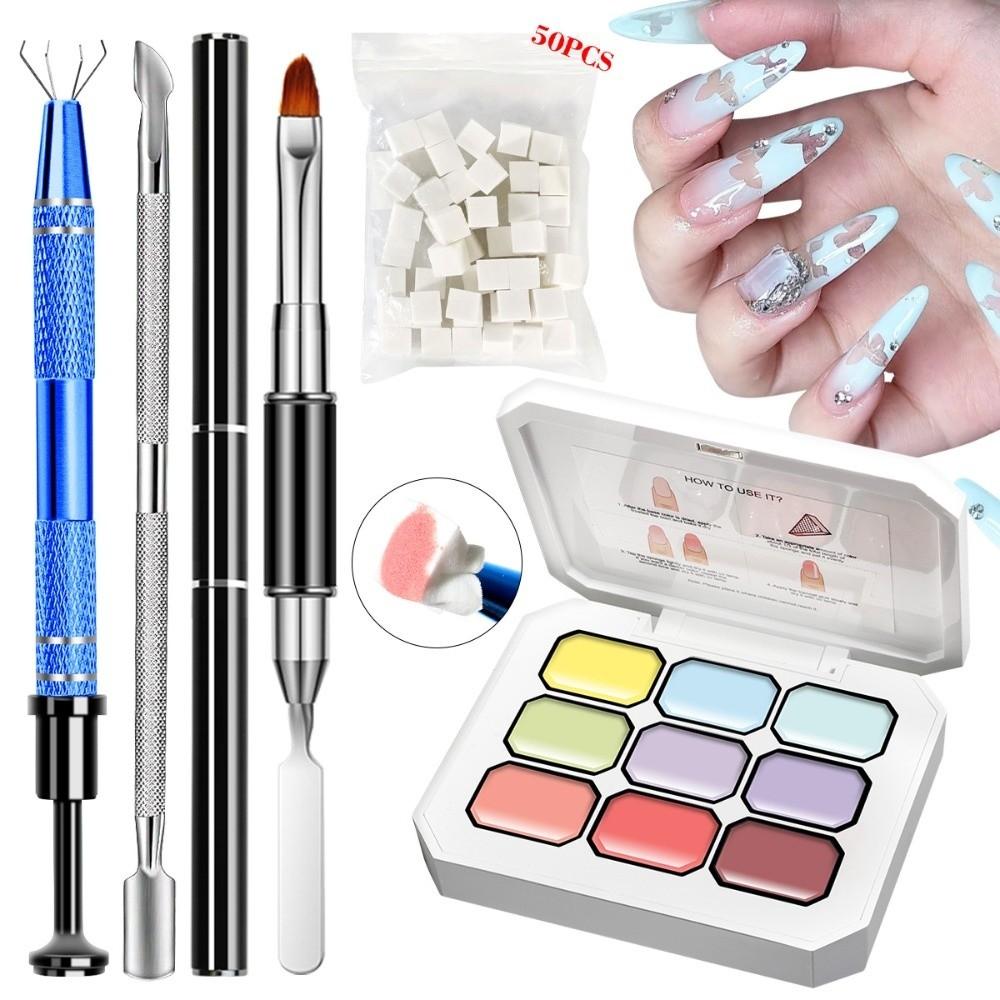 Sponge pentru Nail Art Foarte Saturat Gel cu Pigment Culoare 4/9/12 Culori pentru Unghii DIY Nail Art