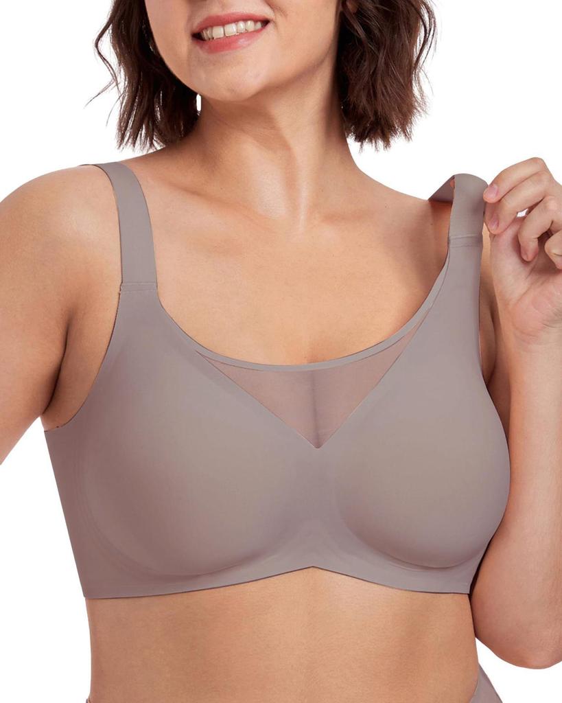European & American Plus Size Wire-Free Minimizing Bra - Anti-Sag Support