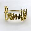 6pcs/bag Hotel Banquet Creative Letter Style Napkin Ring Wedding Restaurant Metal Table Decoration Accessories