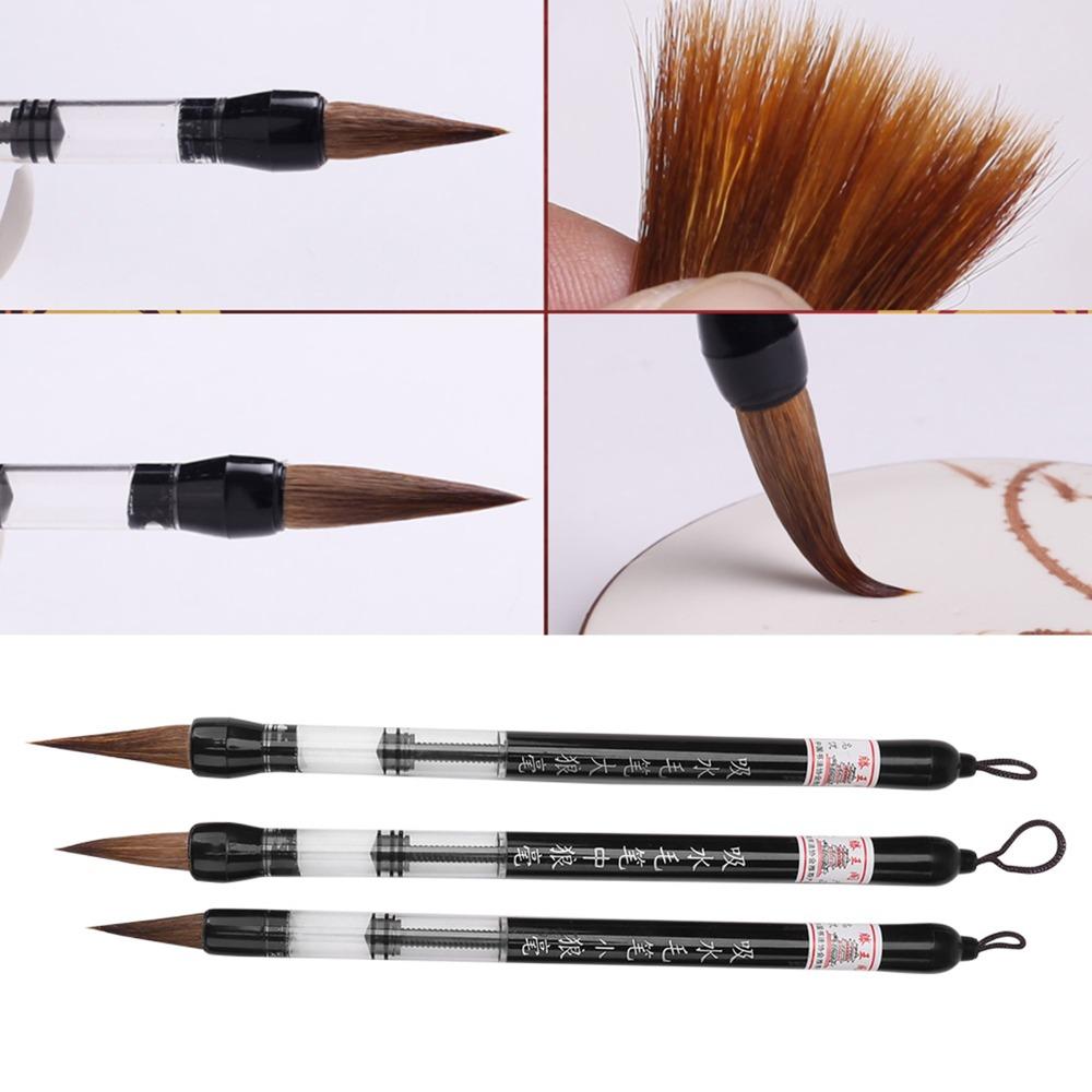 6Pcs Beginner Friendly Water Brush Pen Piston Fill Design Calligraphy Water Brush  Brush Practice