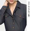 ELLASSAY Women's Elegant Retro Denim Shirt Dress
