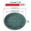 Dark Green Plastic Flower Pot Tray Set - 26.5cm Inner Diameter (15 Pieces)