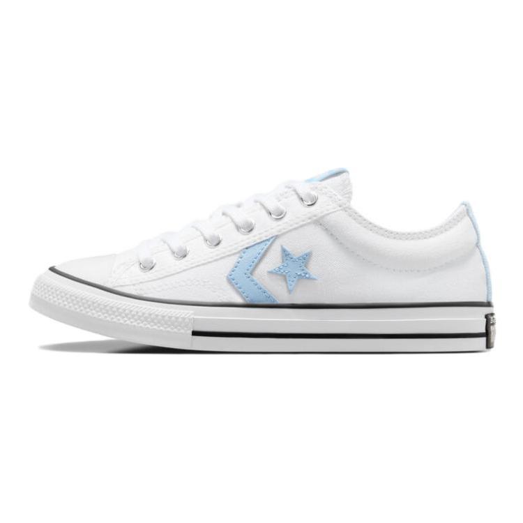 Converse Star Player 76 Comfortable Casual Low Top Kids Skate Shoes Kids Sneaker White Blue A07409C