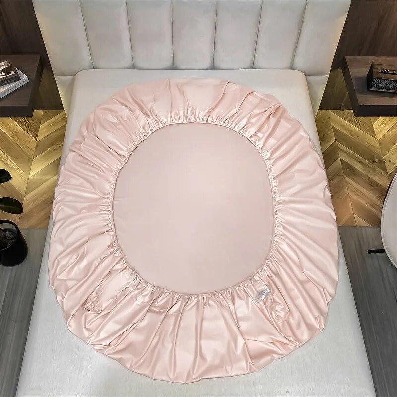 Sábana Bajera Ajustable de Algodón Egipcio con Bandas Elásticas, Fundas de Colchón Ajustables Antideslizantes para Cama Individual, Doble, King, Queen, Sábana Suave