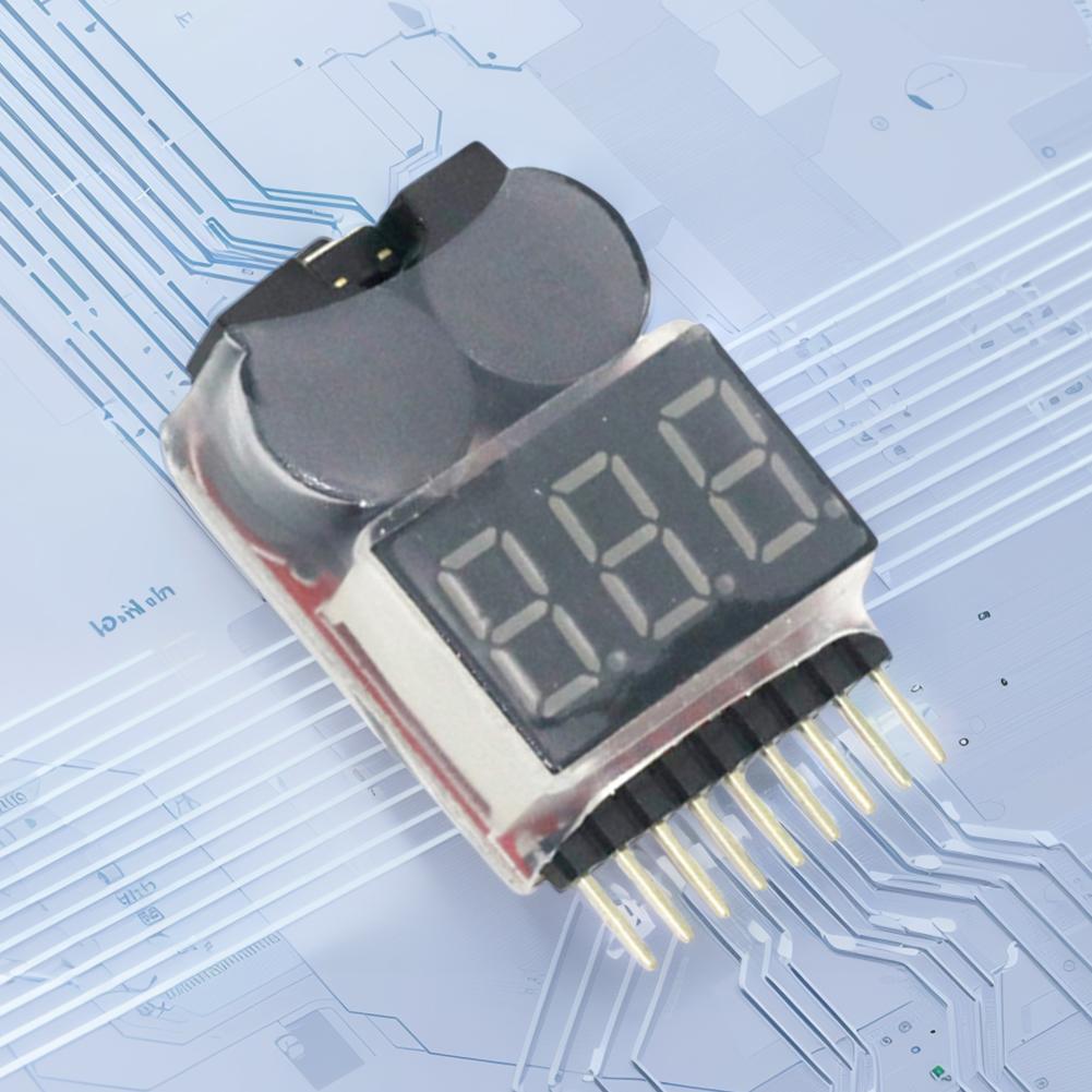 For 1S/2s/3s/4s/5s/6s/7s/8s Low Voltage Buzzer Alarm Lipo Battery Voltage Indicator Tester Wholesale Price for 3.7v 7.4v 11.1v