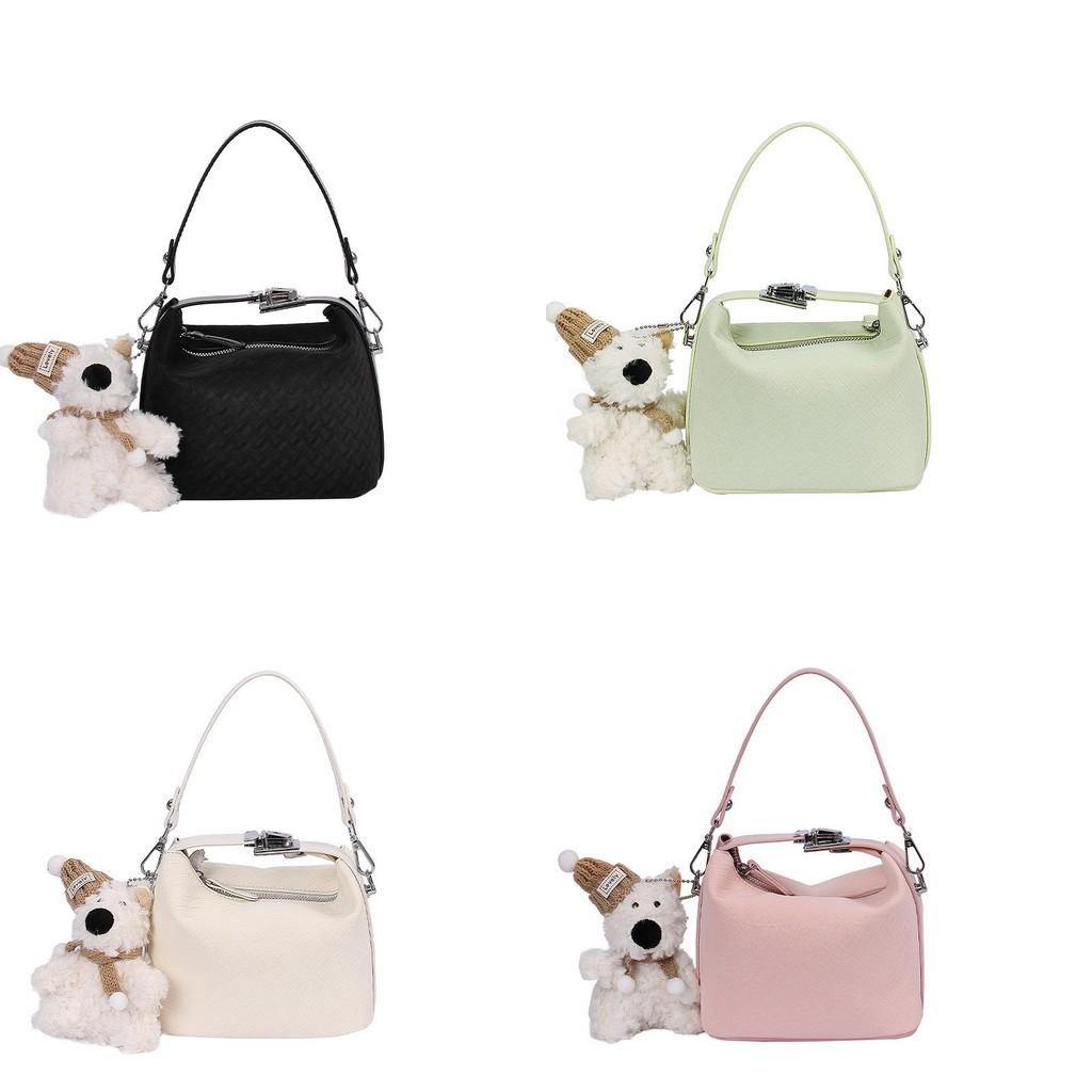 Small Pu Woven Style Shoulder Bag With Inner Pocket For Summer Outfits
