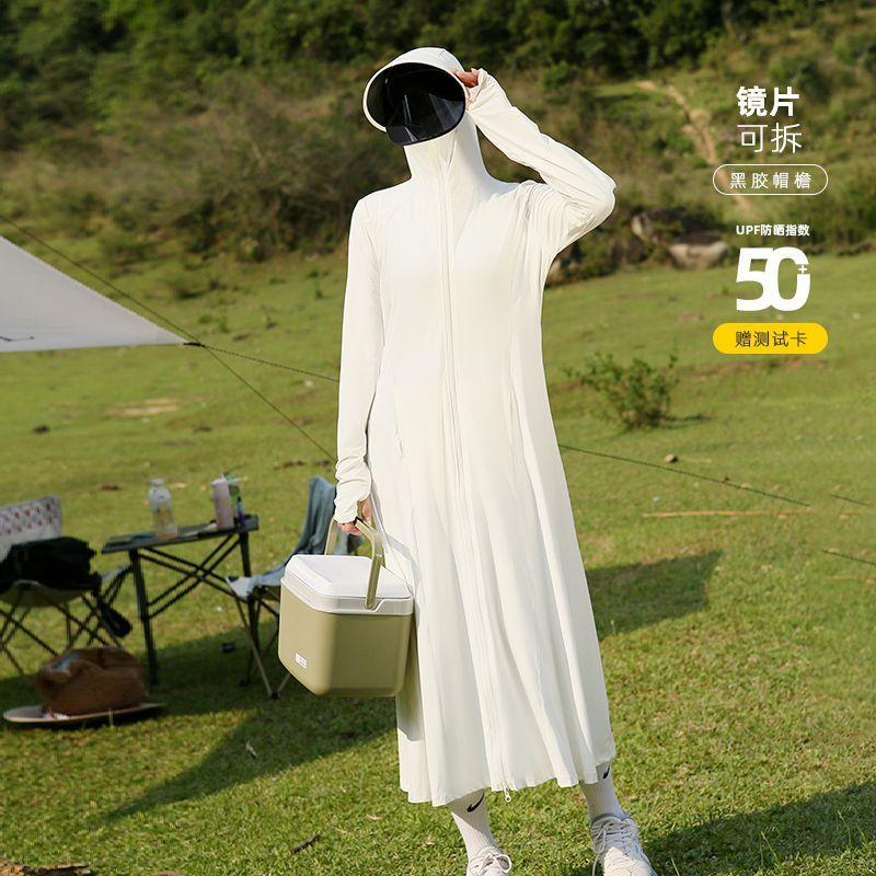 Vinyl Ice Silk Sunscreen Clothing Women's 1011 New Summer Outdoor UV Protection Long Full Body Sunscreen Clothing Jacket