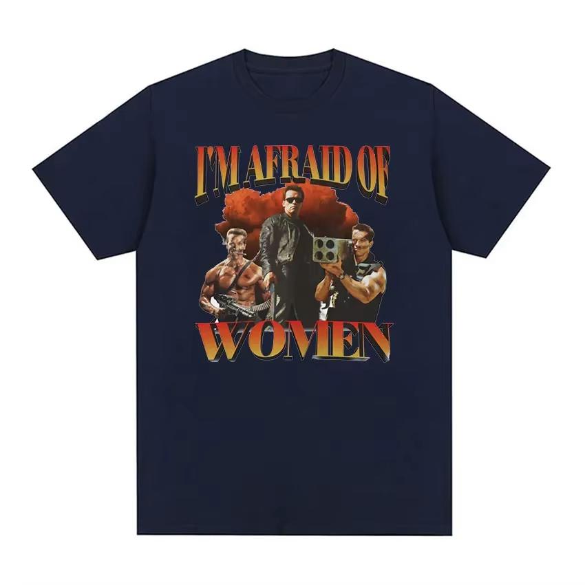 Im Afraid of Women Gym Retro Graphic T Shirt Unisexs Gothic Fashion Short Sleeve Tshirts Unisex Clothing Tshirt