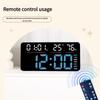 Modern Oversized Electronic Wall Clock Multifunction Time Date 2 Alarm Countdown Timer LED Display Easy Installation
