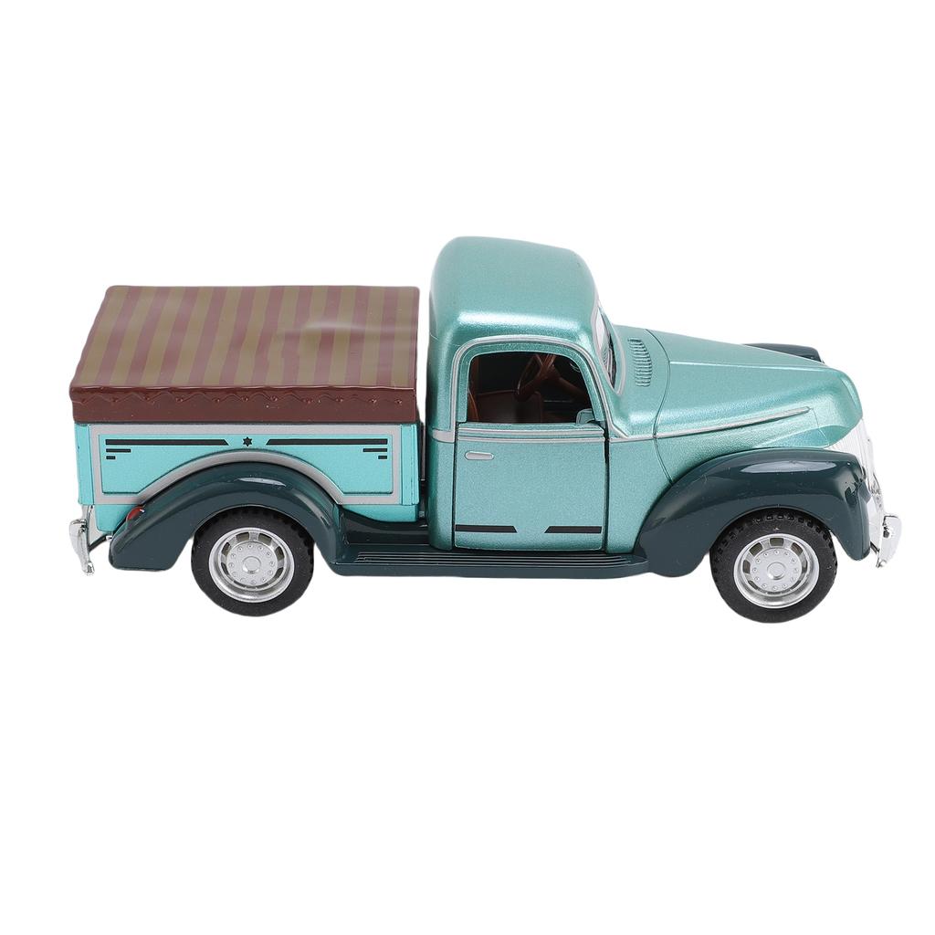 1:28 Scale Alloy Pickup Truck Model Car Meticulous Vintage Classic Truck Figurine Toy for Home Kids Collection Decoration