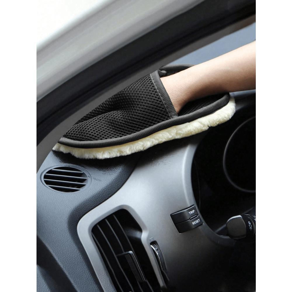 1 Stück Autowaschhandschuh, Dicke Warme Auto-Reinigungshandschuhe Für Autopflege, Auto-Polieren, Wachsen, Auto-Innenraumreinigung, Weich & Schützend, Autozubehör