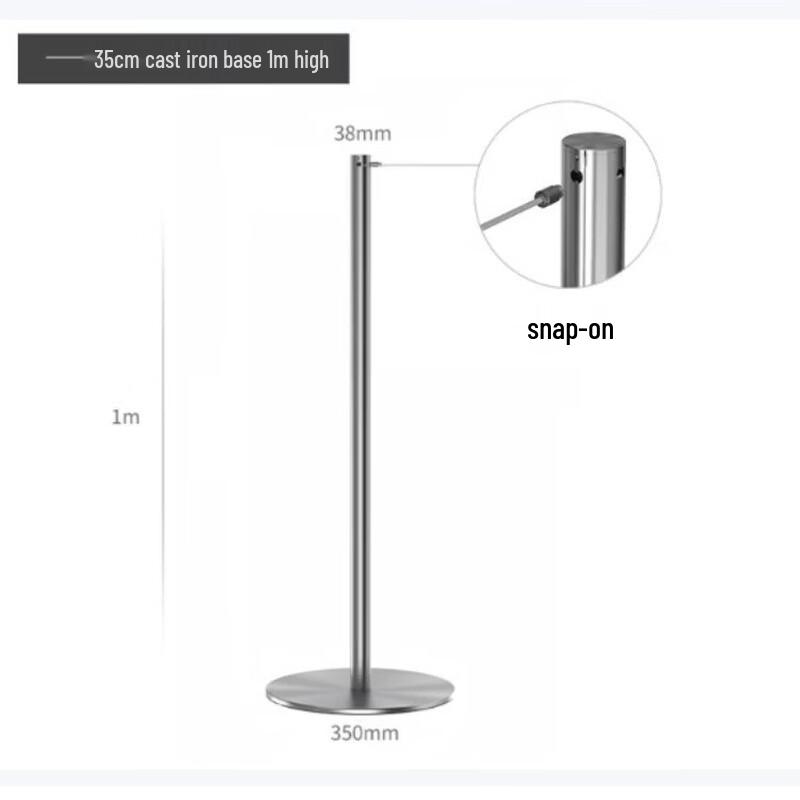 Retractable Belt Stanchion with Cast Iron Base