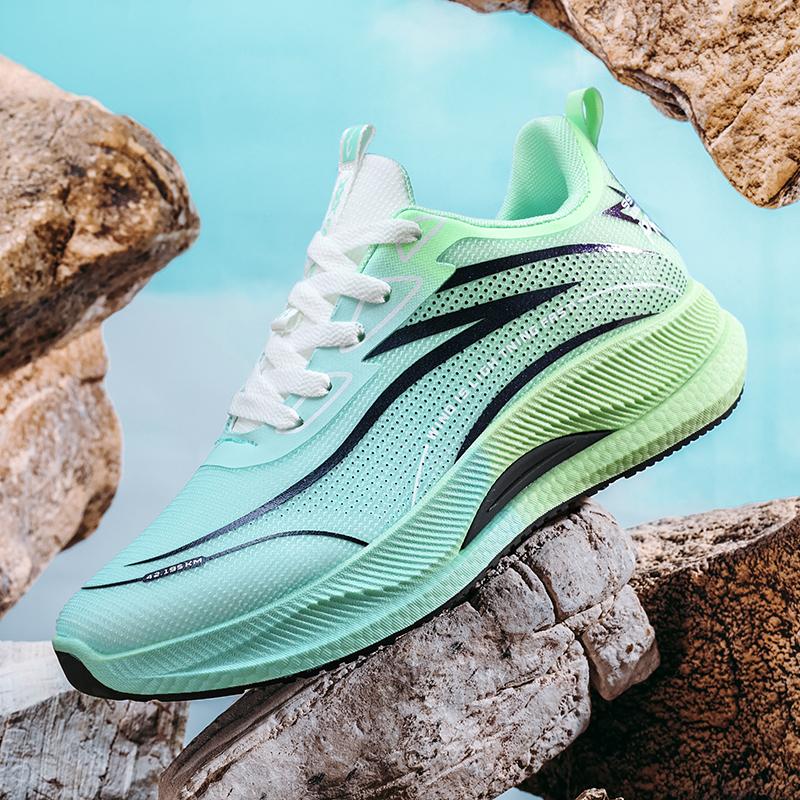 Running Shoes Men Fashion Trendy Mesh Outdoor Sports Training Competition Jogging Shoes Lightweight Flat Lace-up Sneakers Man