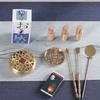 10pcs Incense Road Gift Box Set DIY Introductory Pure Copper Air Incense Burner Incense Home Use Natural Sandalwood Powder Seal