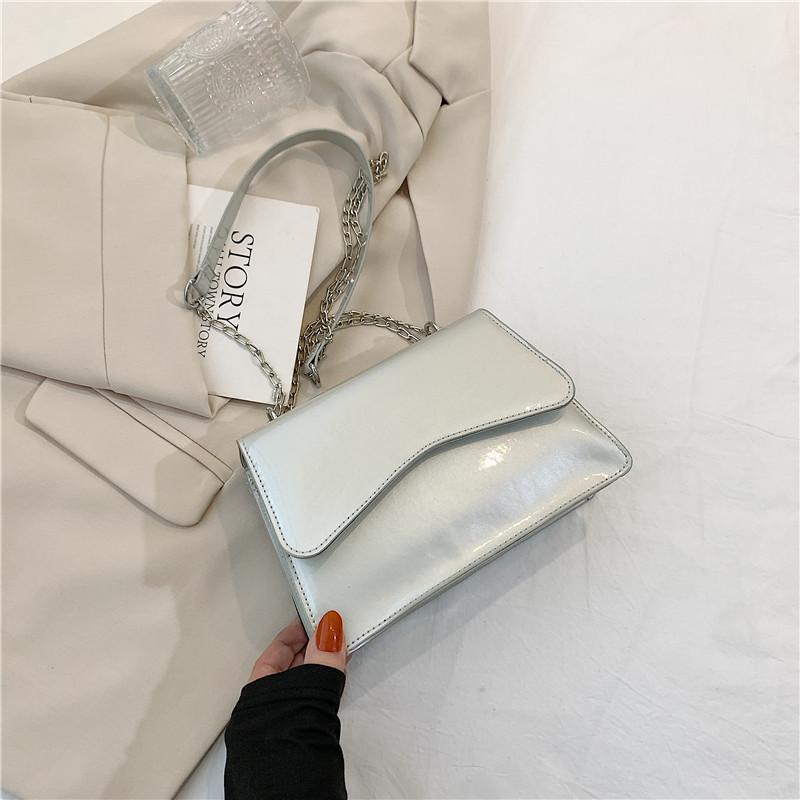 Stylish Casual Shoulder Bag For Women Elegant Simple Crossbody Small Square Bag In Versatile Black White Silver And Fuchsia Colors