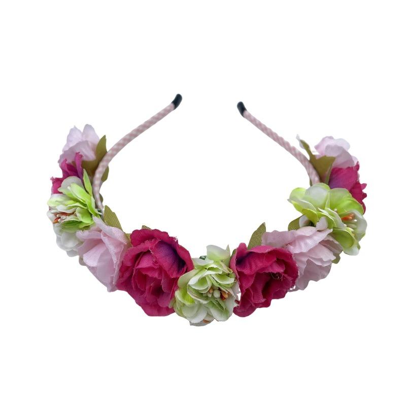 New simulation fabric flower headband bride beautiful beach headband dress accessories princess head flower wreath