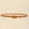 Stylish Adjustable PU Leather Waist Belt for Women Lightweight Thin Design Waistband for Casual Office Travel Outfit