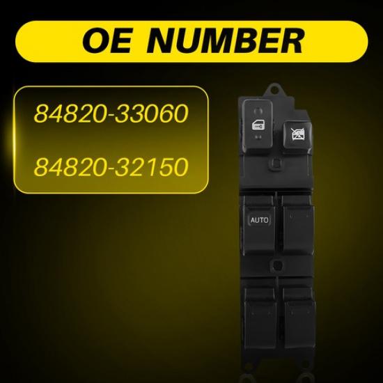 Fit Electric Toyota Power Master Switch Control Window Left Front Driver Side