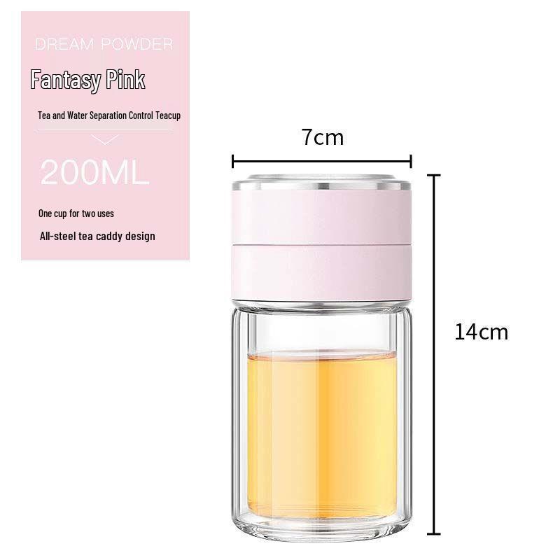 

Кружка из термостойкого стекла для разделения чая и воды Single Cup