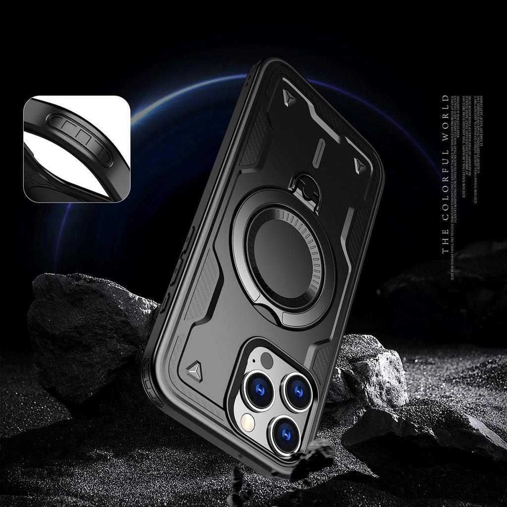 Etui Pokrowiec Na Iphone 16 Pro Max Hybrid Armor Trendy Magsafe - Czarny