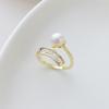 Ring natural freshwater pearl ring light luxury niche design open ring ins style simple small hand jewelry