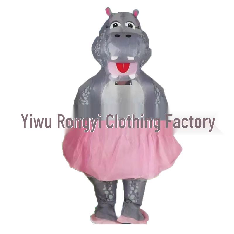 Patrick Star Clown Riding Dinosaur Inflatable Costume - Halloween Edition