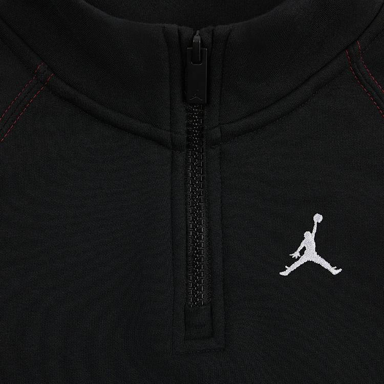 Jordan Lässiger Sportanzug Fleece Buchstabe Bequem Weich Kinderanzug Schwarz IB8140-010