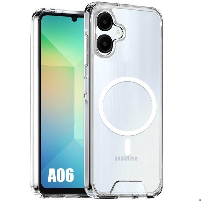 Coque de protection - BOOLING® - Samsung Galaxy A06 - Anneau Magnétique - Antichoc - Transparent