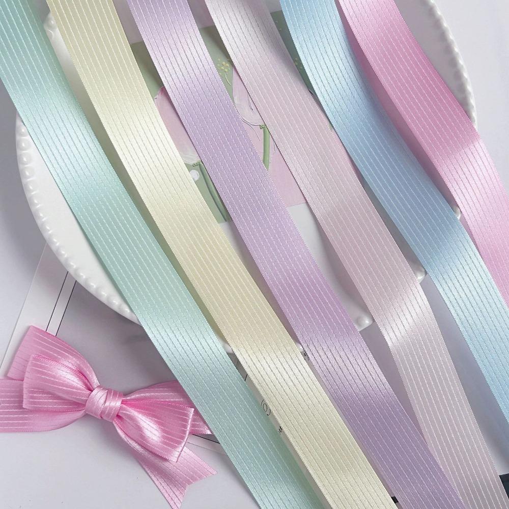 Stripe Pattern Satin Ribbons Solid Color DIY Ribbons New Fabric Ribbons Gift Wrapping