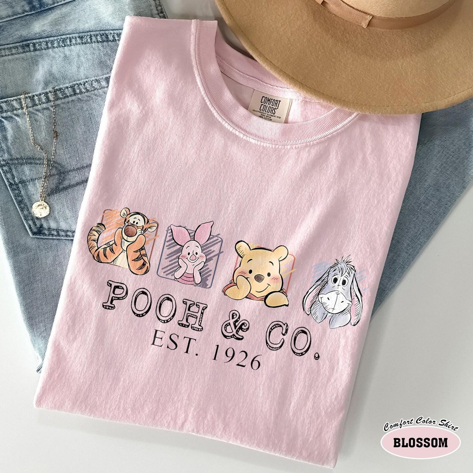 Comfort Colors Winnie the Pooh & Friends Shirt, Vintage Pooh And Co 1926 Tee, Tigger Piglet Eeyore, Retro Disneyland Family Trip 2026 Gift S