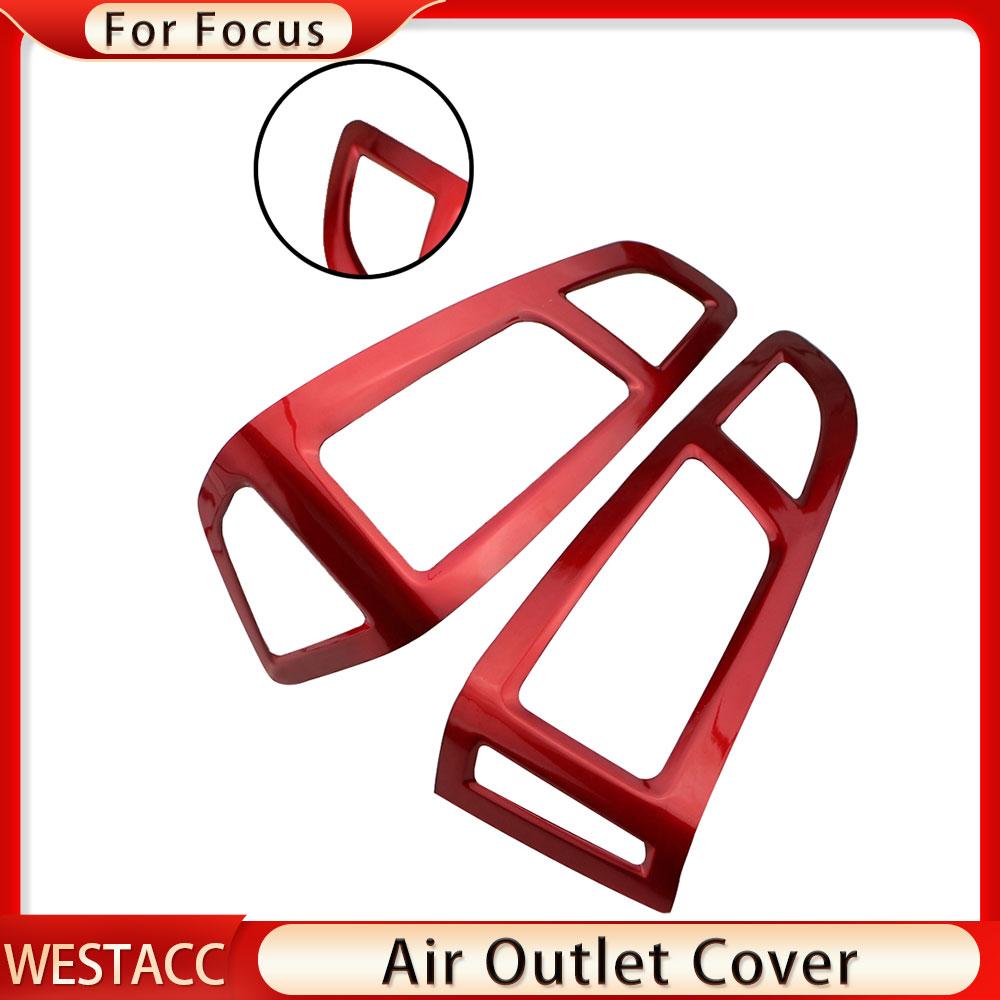 2PCs/set Car Air Conditioning Vent Outlet Panel Cover Sticker Trim for Ford Focus 3 MK3 2015 2016 2017 2018 LHD
