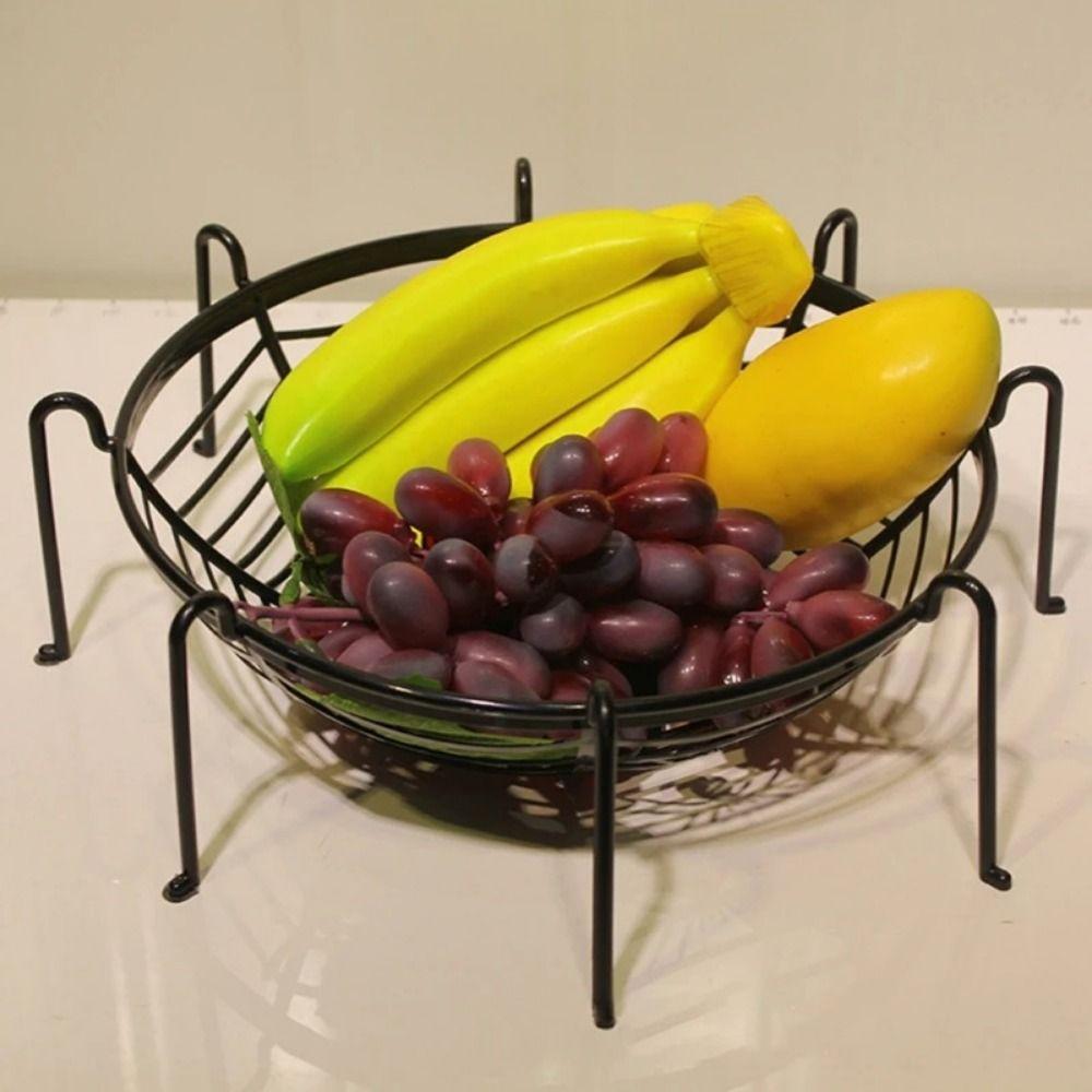 Drain Spider Web Fruit Plate Black/Orange Halloween Fruit Serving Tray  Party