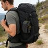 Outdoor Shoulder Strap Mesh Water Bottle Pouches With Double Storage Compartments For Hiking Cycling Small Items Carry