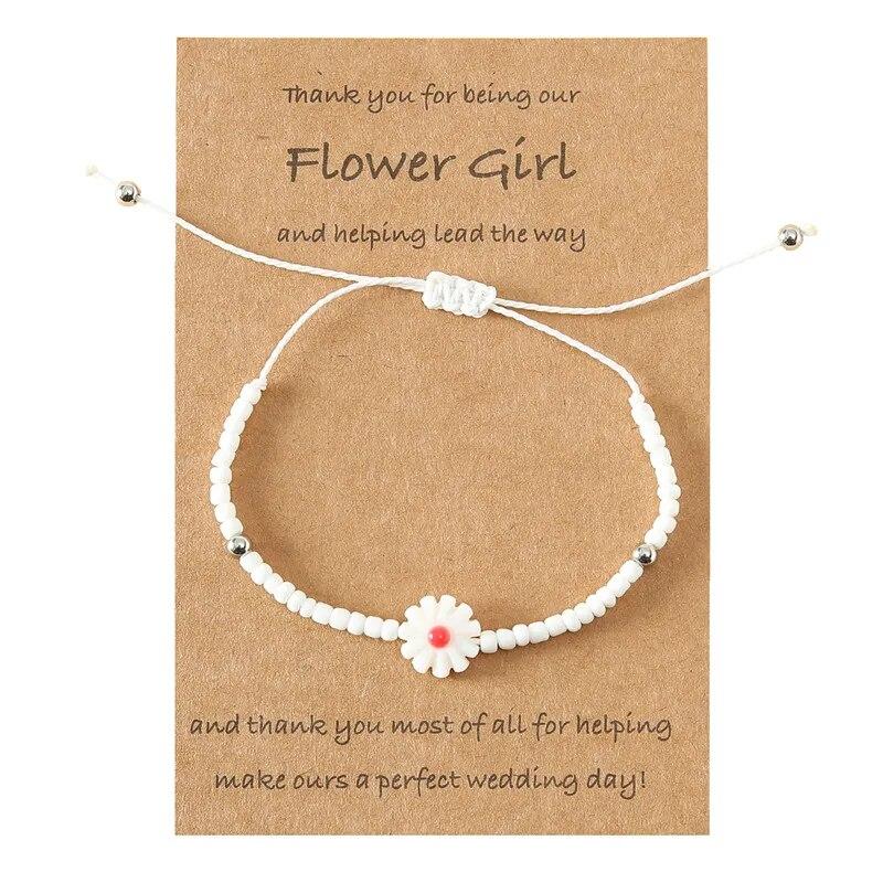 

Модные милые браслеты из нержавеющей стали с круглыми бусинами и цветком ромашки для женщин, очаровательные браслеты ручной работы с бусинами и подсолнечником, ювелирные изделия 2