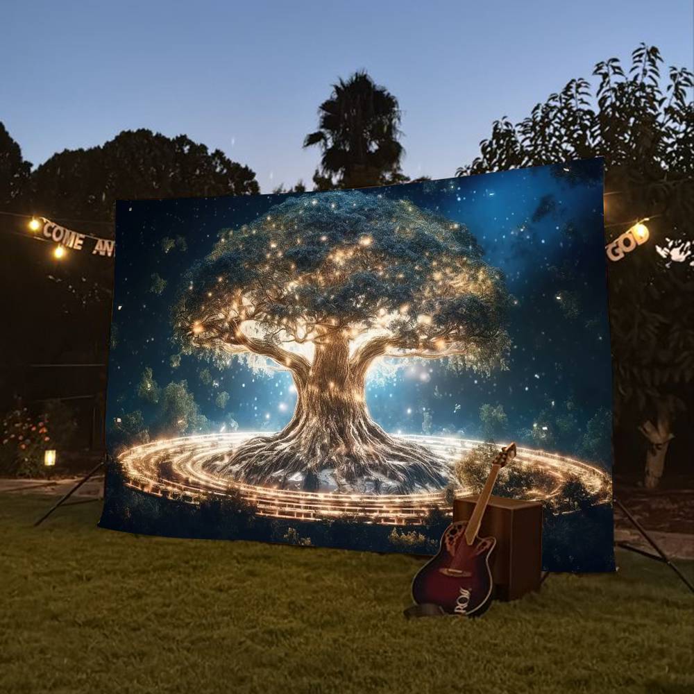 

Tree of Life Photography Studio Backdrop Outdoor House Party Decoration Photo Background Curtain Back Drop 74x94cm(29x37in)