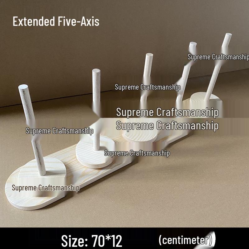 Handcrafted Portable Wooden Yarn Winder: Rotating Spindle for Knitting & Weaving
