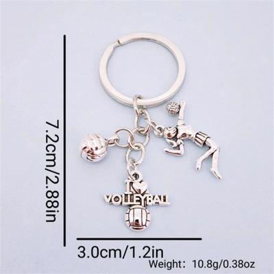 Beliebter Schmuck Legierung Anhänger Schlüsselanhänger Kreativer und personalisierter Schlüsselanhänger Sportstil Volleyball, Ich liebe Volleyball Geschenke