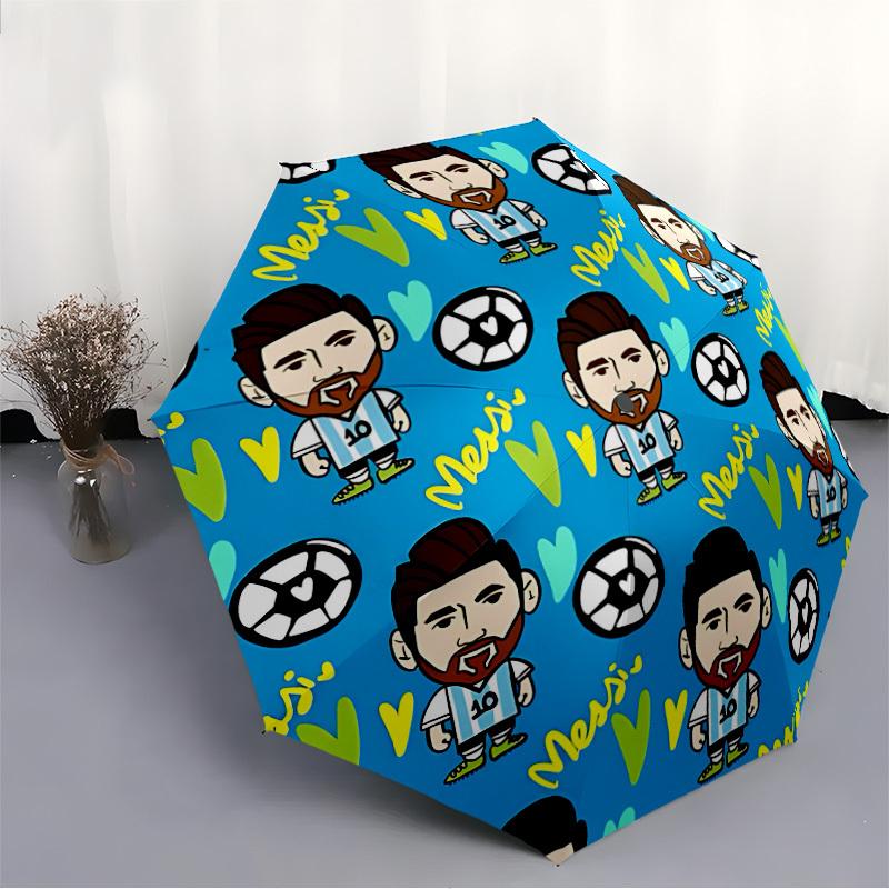 1pc Messi, Soccer Jersey Automatic Umbrella Durable Iron Frame & Plastic Handle, Gift for Men & Women, Sturdy Construction, Best for Christmas, Hellow