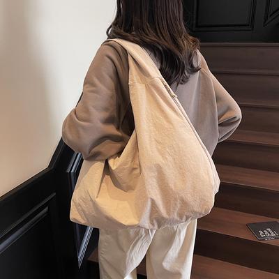 Casual Canvas Bag Korean Lazy Style Underarm Bag 2025 New Large-capacity Nylon Cloth Tote Bag Shoulder Bag