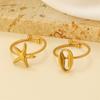 Dating Rings Animal Rings Adjustable Finger Rings Sea Series Open Rings Finger Jewelry Suitable for Party Daily Wear
