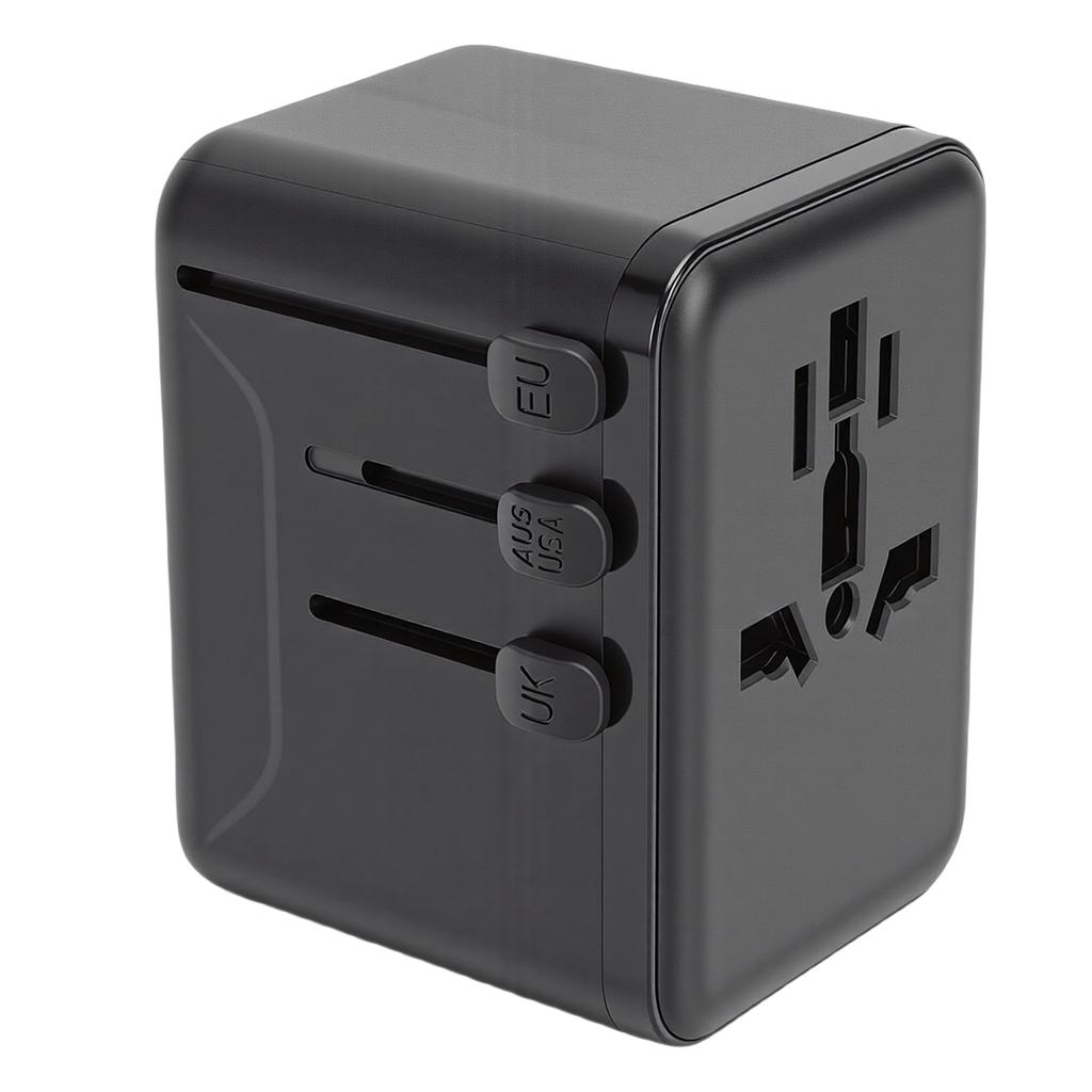 Universal Travel Adapter 2500W 10A 2 USB 2 Type C Port International Power Adapter Worldwide Charger for Business Trip