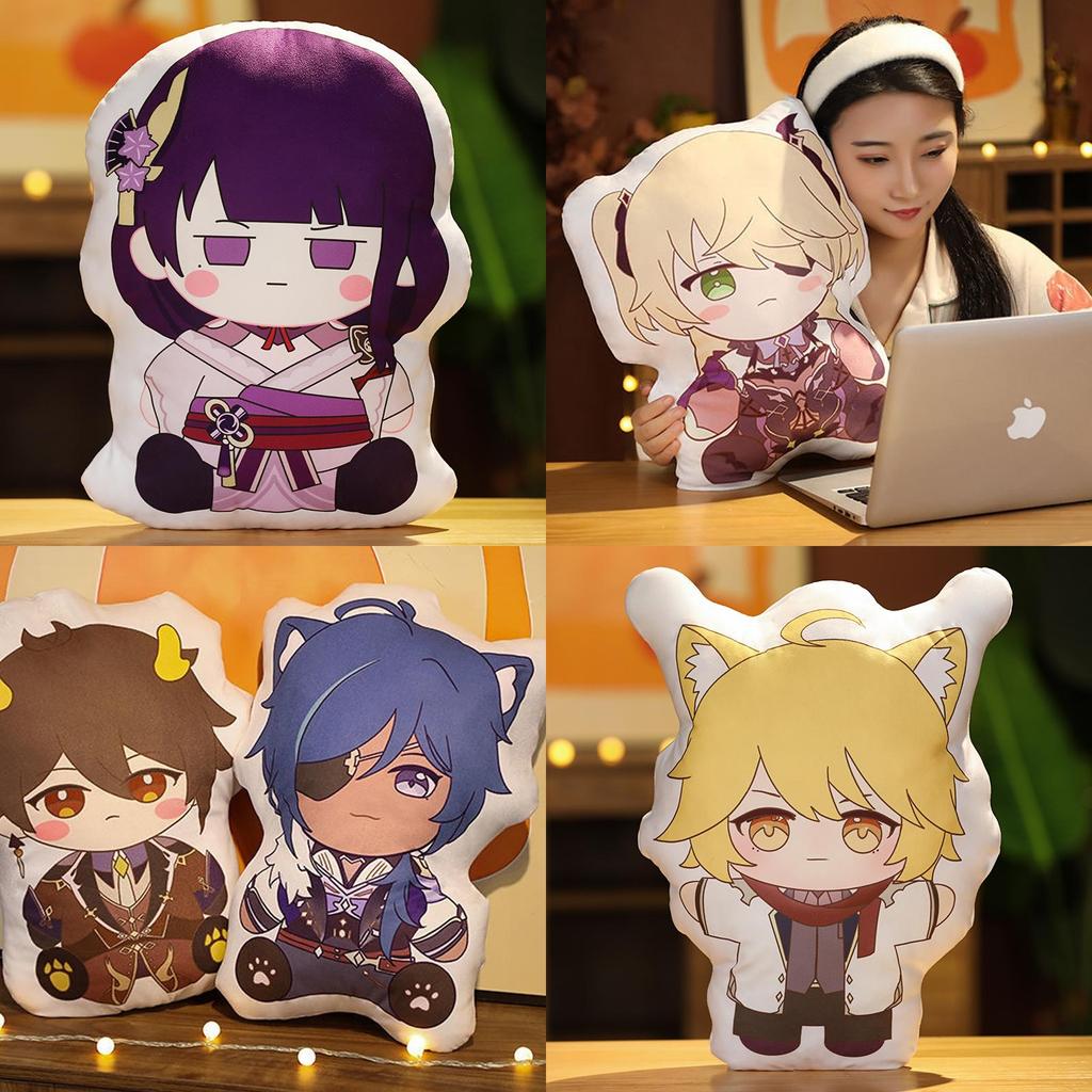 Soft Genshin Impact Plush Pillow Toys Characters Cushion Hugging Pillow For Game Fans