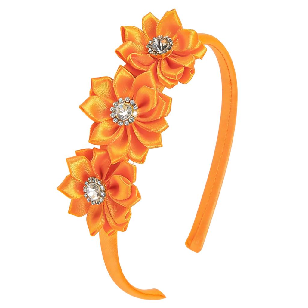 Stylish Floral Rhinestones Headwear Cloth Fabric Comfortable Nonslip Headdress for Casual to Formal Occasion
