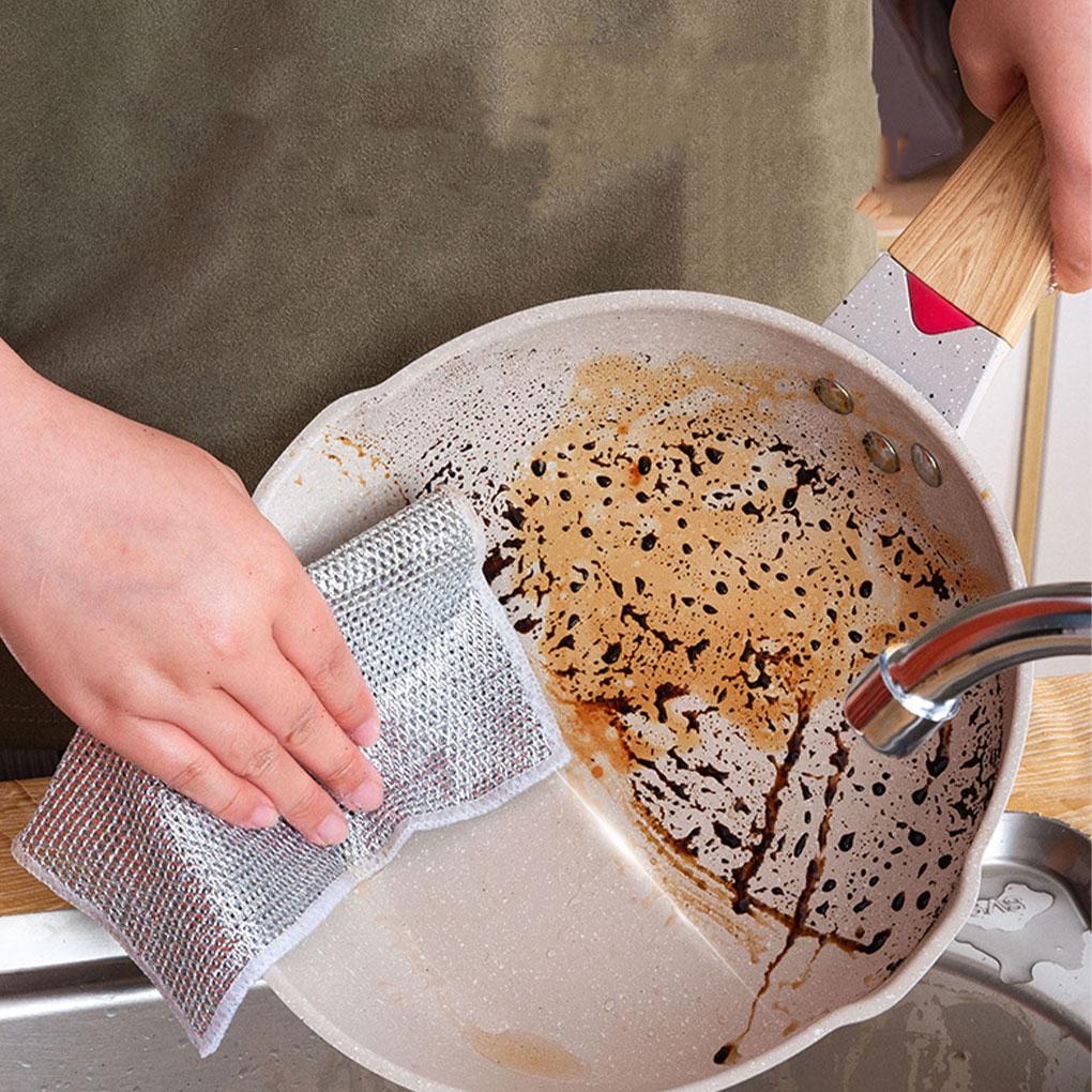 WUISOLQP 10pieces Household Cleaning Rag Quick-Drying and Multi-Purpose Durable Fiber Kitchen Cleaning Tools Rag Dishwashing Rag